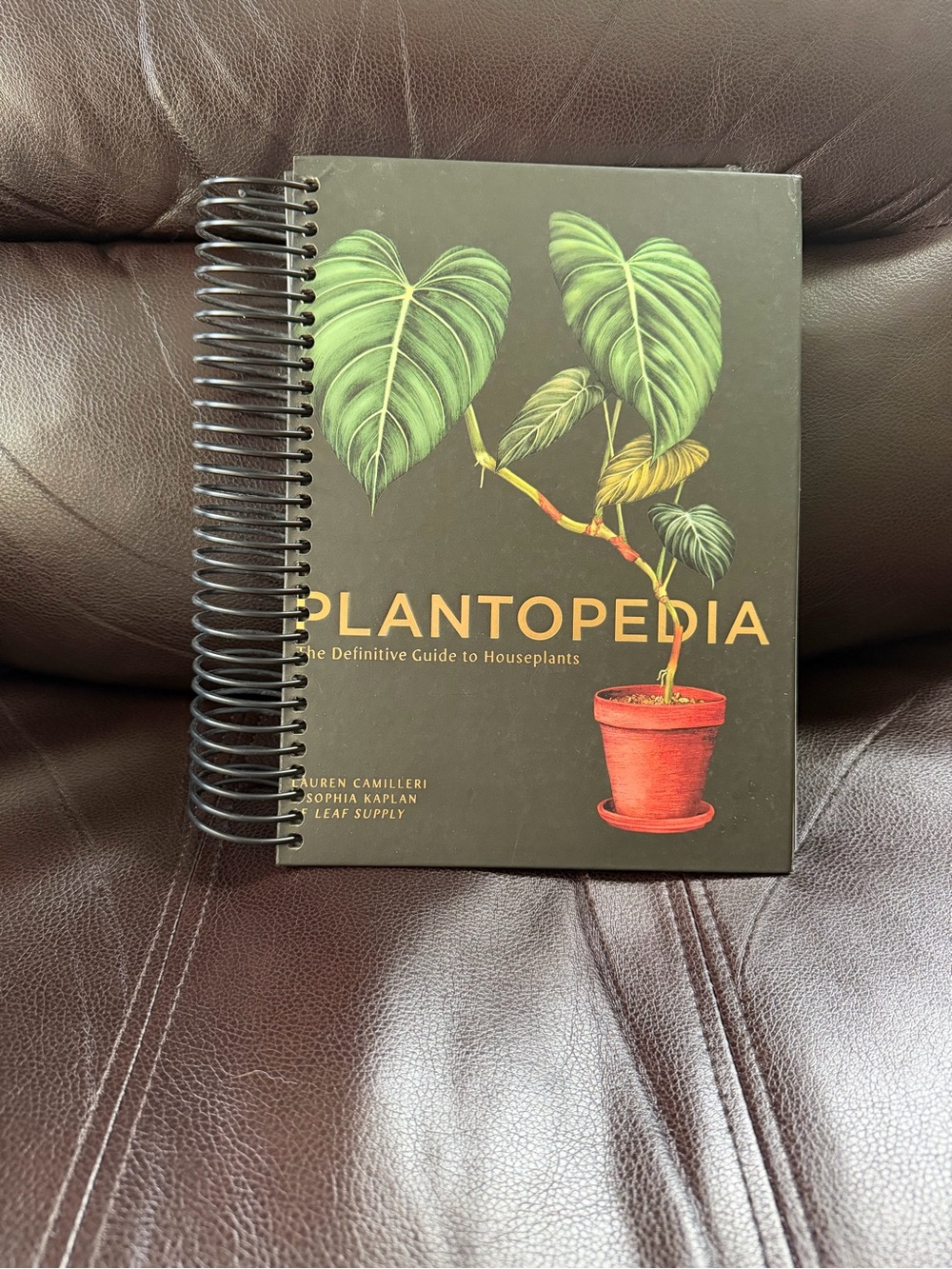 Plantopedia Spiral-Bound Guidebook — Black Cover with Green and Red Artwork